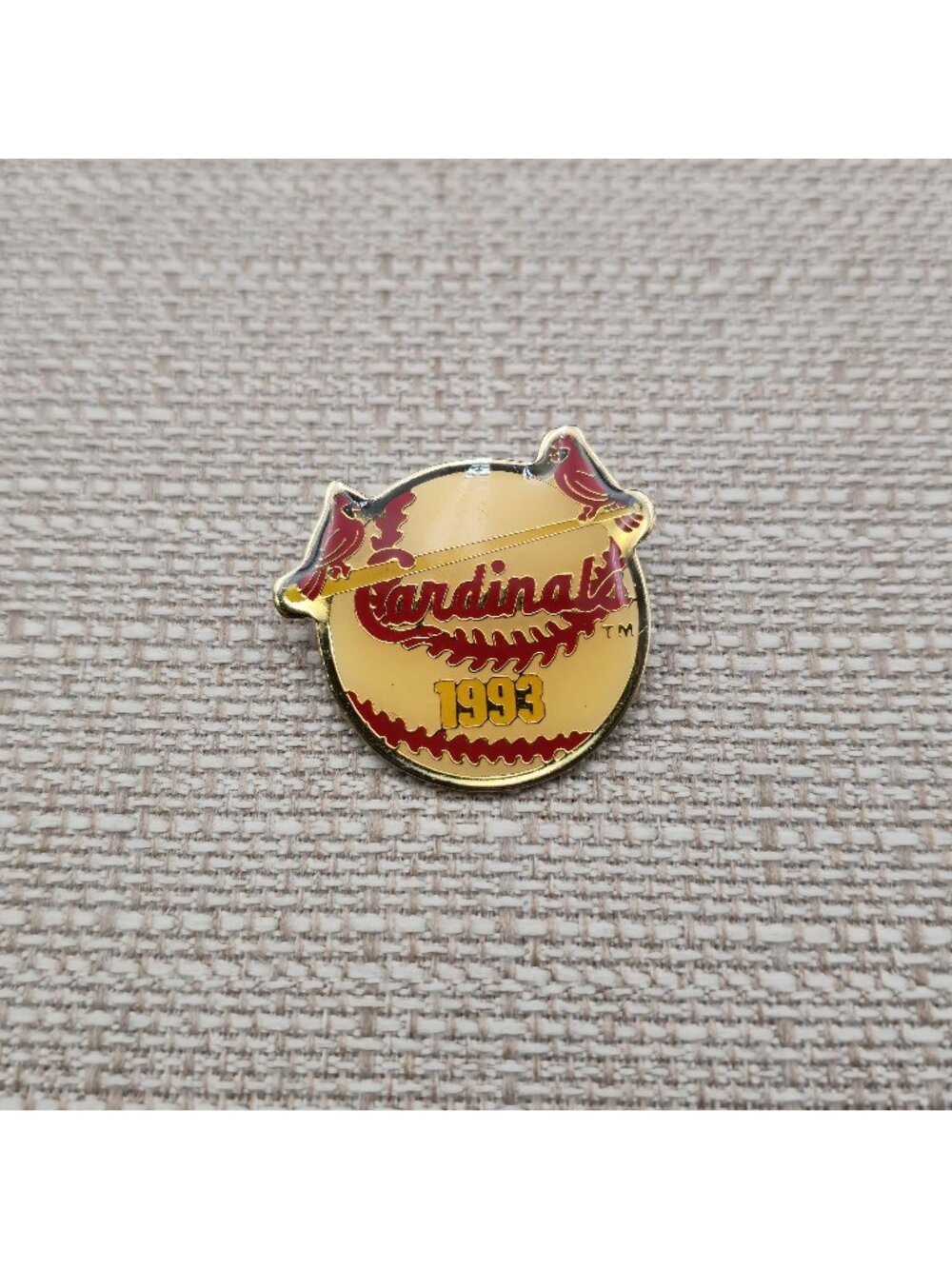 Vintage St Louis Cardinals 1993 Enamel Pin, MLB Baseball Memorabilia Pin A7697